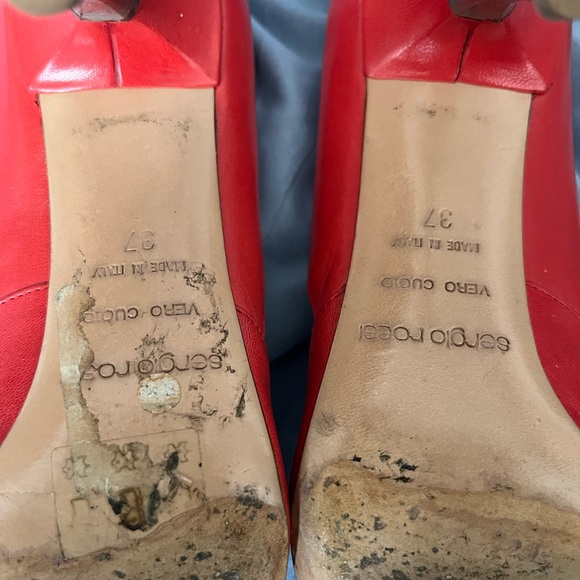 Sergio Rossi Women's Red Courts Stiletto Heels - Picture 8 of 10